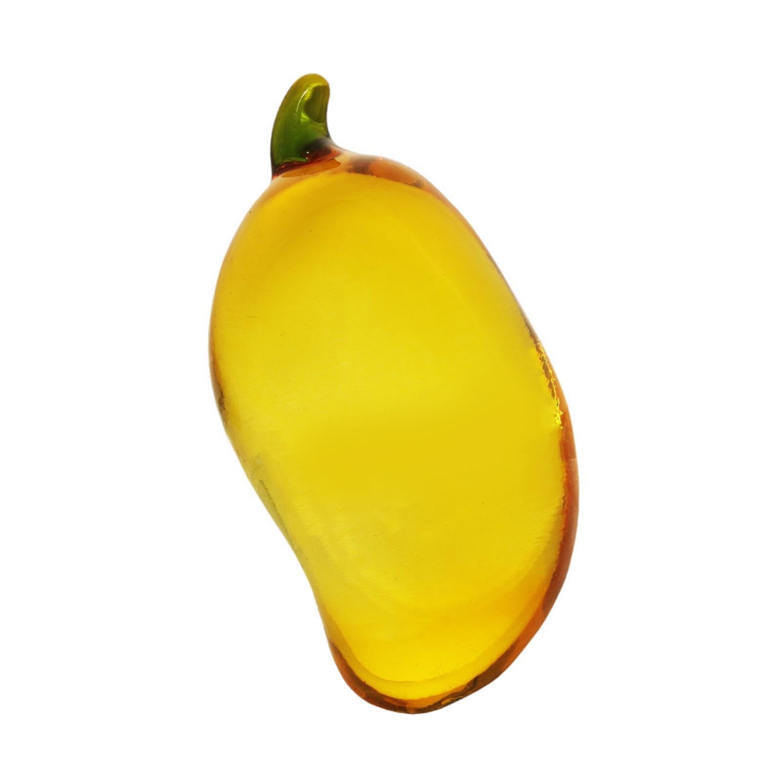 Twisaxc Yellow Chirstmas Decor With Crystal Fruits And Vegetables Festive And Elegant Ornament Fruits Decorations Cucumber Bitter Gourd, 3.5X7.05cm