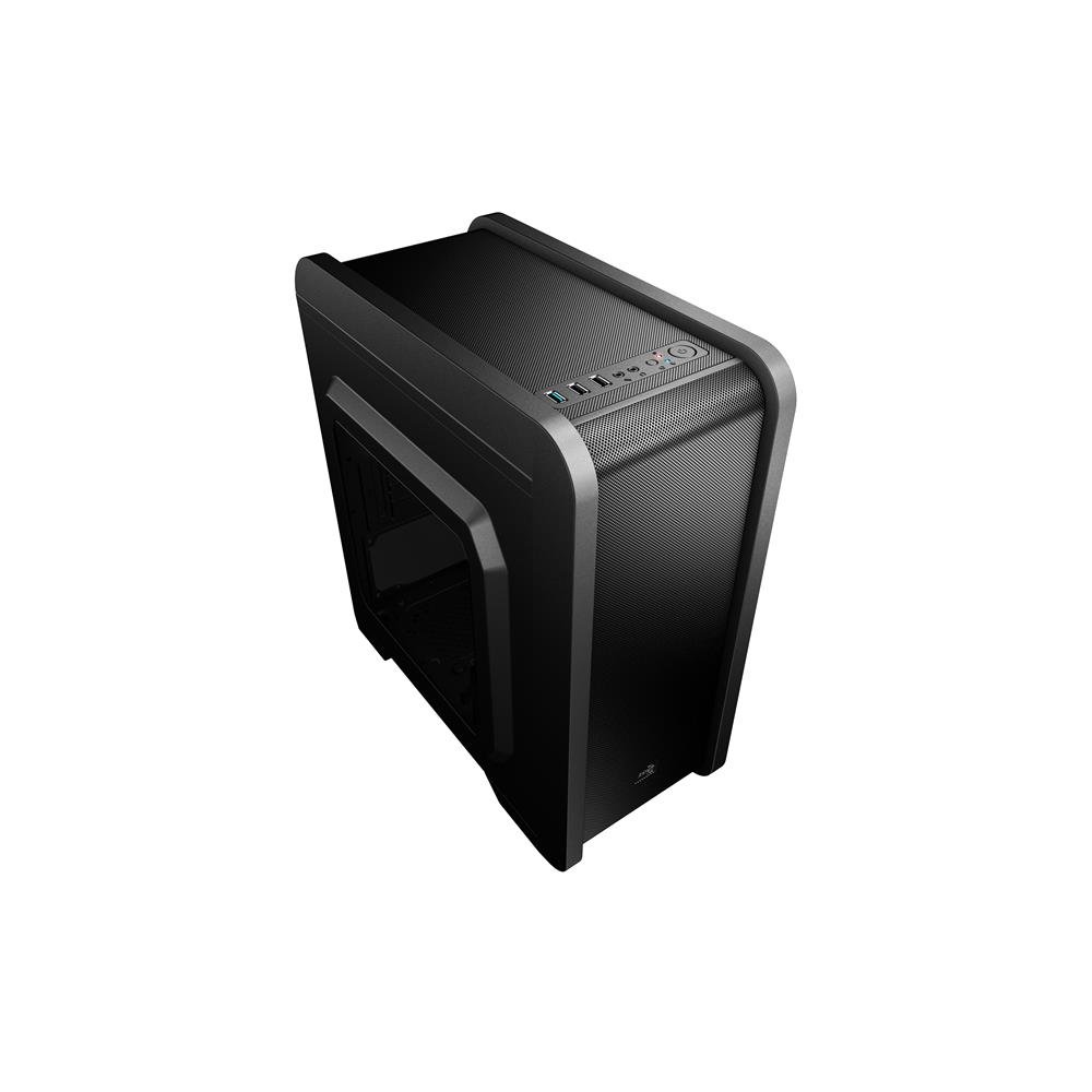 Aerocool QS240, ATX-PC-Gaming-Box, 12-cm-Lüfter auf der Rückseite, Schwarz