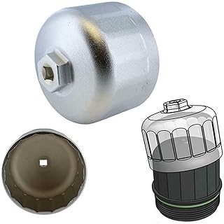 VISVIC 86mm 16 Flute Oil Filter Wrench Tool Cartridge Style Filter Housing Caps for BMW Volvo X1/X3/X4/X5/X6 Series
