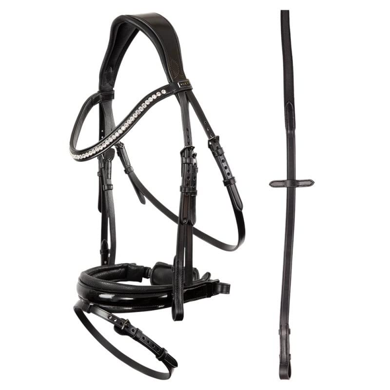 Anky Brida Anatomical Black - Full | Caballo brida | Bitten | Riendas | Cinturón delantero