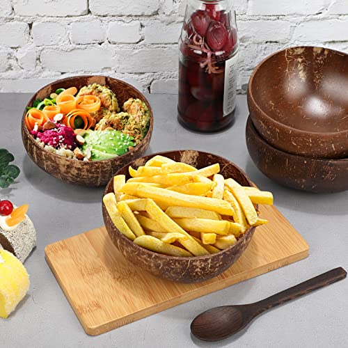 Bokon 16 Pcs Coconut Shell Bowls Polished Wooden Bowls Natural for Smoothie Acai Salad Vegan Gifts Kitchen Decor (Large) by Bokon - Image 7