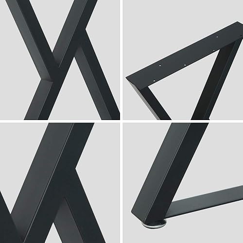 Miniatura 7 de Patas de escritorio con forma triangular de 28 pulgadas, patas de mesa de hierro, patas de mesa de comedor, patas de comedor industrial, patas de