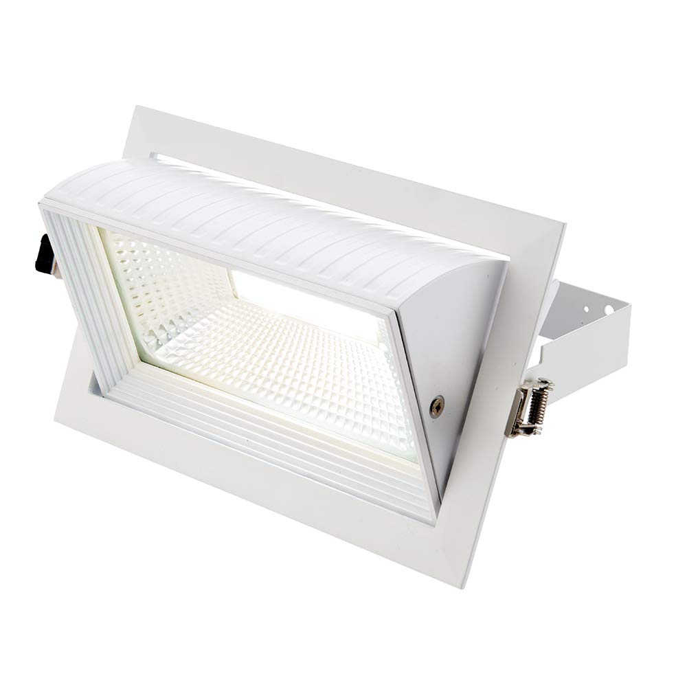 Netlighting Axial Integrated LED Recessed Light - Matt White Glass