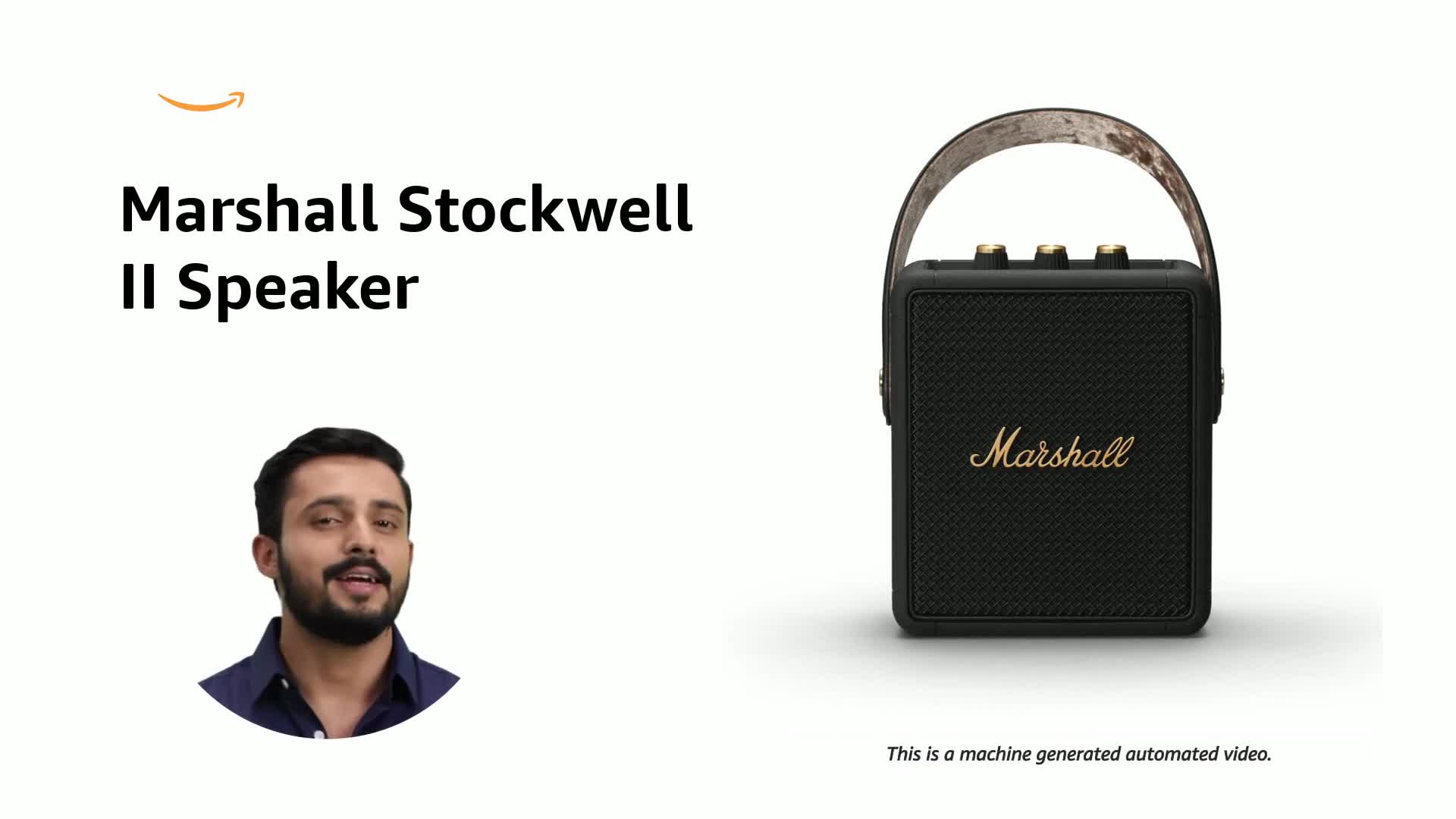 Marshall Stockwell II Portable Bluetooth Speaker with 20+ Hours of