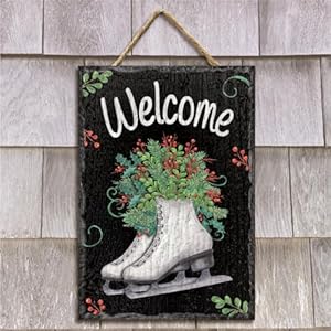 Mywordwelcomewskatehollyslateimpressionsfrontdoorwallhangingwelcomesignwinterholidayrusticfarmhousehomedecorforyourlivingroomdiningroomkitchenbedroomfrontdoor Urban Country Home Decor My word welcome w skate holly slate impressions front door wall hanging welcome sign winter holiday rustic farmhouse home decor for your living room dining room kitchen bedroom front door urban country home decor
