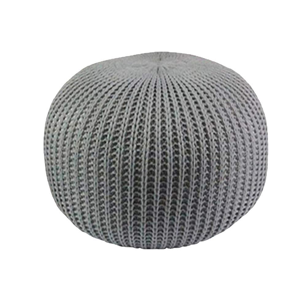 Pouf rond tricoté à la main pour soulager vos jambes fatiguées