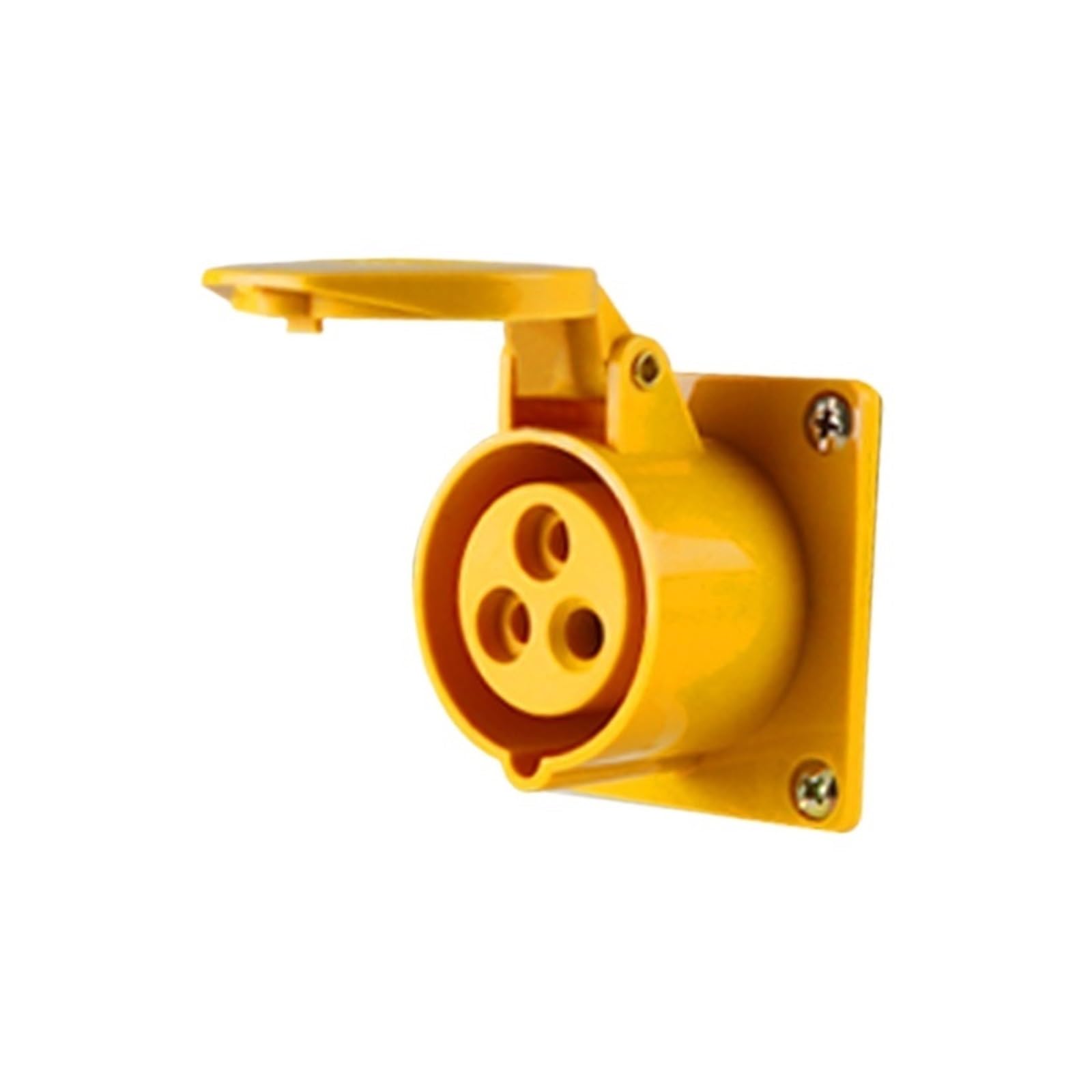 MUYTQAERG 110V-130V Waterproof Industrial Plug and Socket Connector 4h Three-core 16A Aviation Male and Female Docking(Concealed socket)