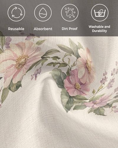 Servilletas de Tela Pack 4, Acuarela Floral Pastoral miniatura 6