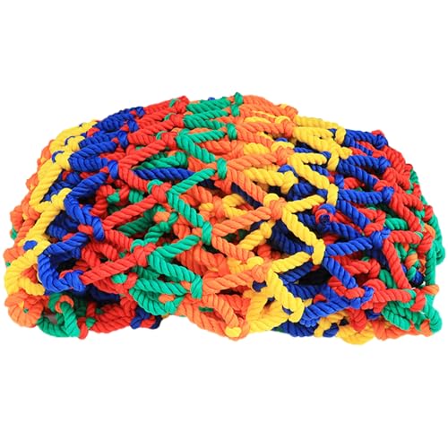 Hperu Red de jardín Colorida de 39.37x78.74, Red de Escalada anticaída de Seguridad Multiusos Resistente para áreas de Juego Interiores al Aire Libre para niños, Material