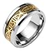 Tanyoyo 8mm Mens womens Titanium Stainless Steel JESUS Rings Wedding Bands Promise Size 6-13 (10)