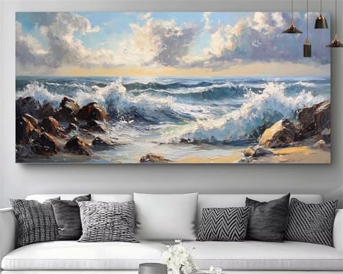 Kit complet broderie diamant paysage grand format 60x120cm point de croix strass cristal