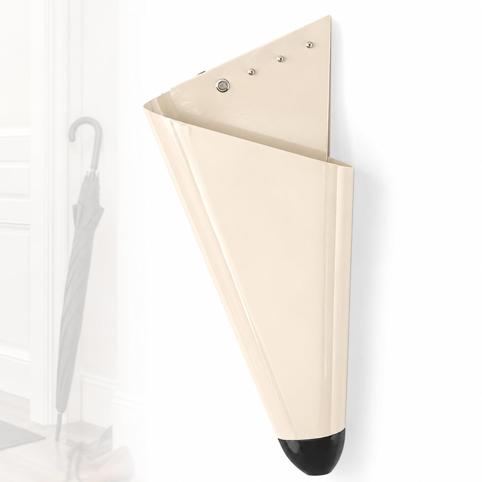 Porte-parapluie lumineux blanc avec bande LED 70 cm et applique murale rechargeable