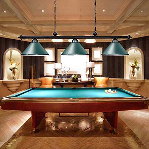 Wellmet Pool Table Light, 59” Hanging Billiard Lights, Adjustable Kitchen Island Lighting Fixture For Billiard Bar Table, Green #TOP4