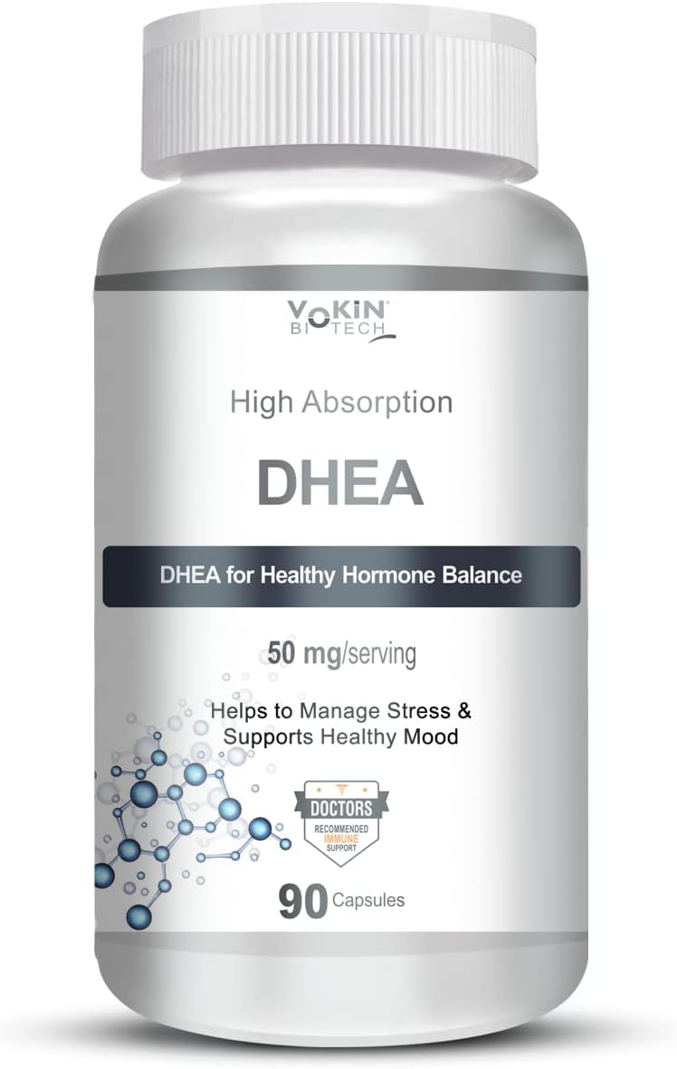 - Vokin Biotech DHEA 50mg | Supports Healthy Mood | 90 Capsules