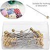 Amazon.com: Sewing Pins, 100pcs Straight Pins Golden Pearlized Ball ...