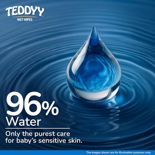 Image of Teddyy Soft Cleansing Baby Wet Wipes with Lid | 216 Wipes | Special Germ Protection | Anti - Rash | Enriched With Aloe Vera and Vitamin E | 72 Wipes x 3 Packs