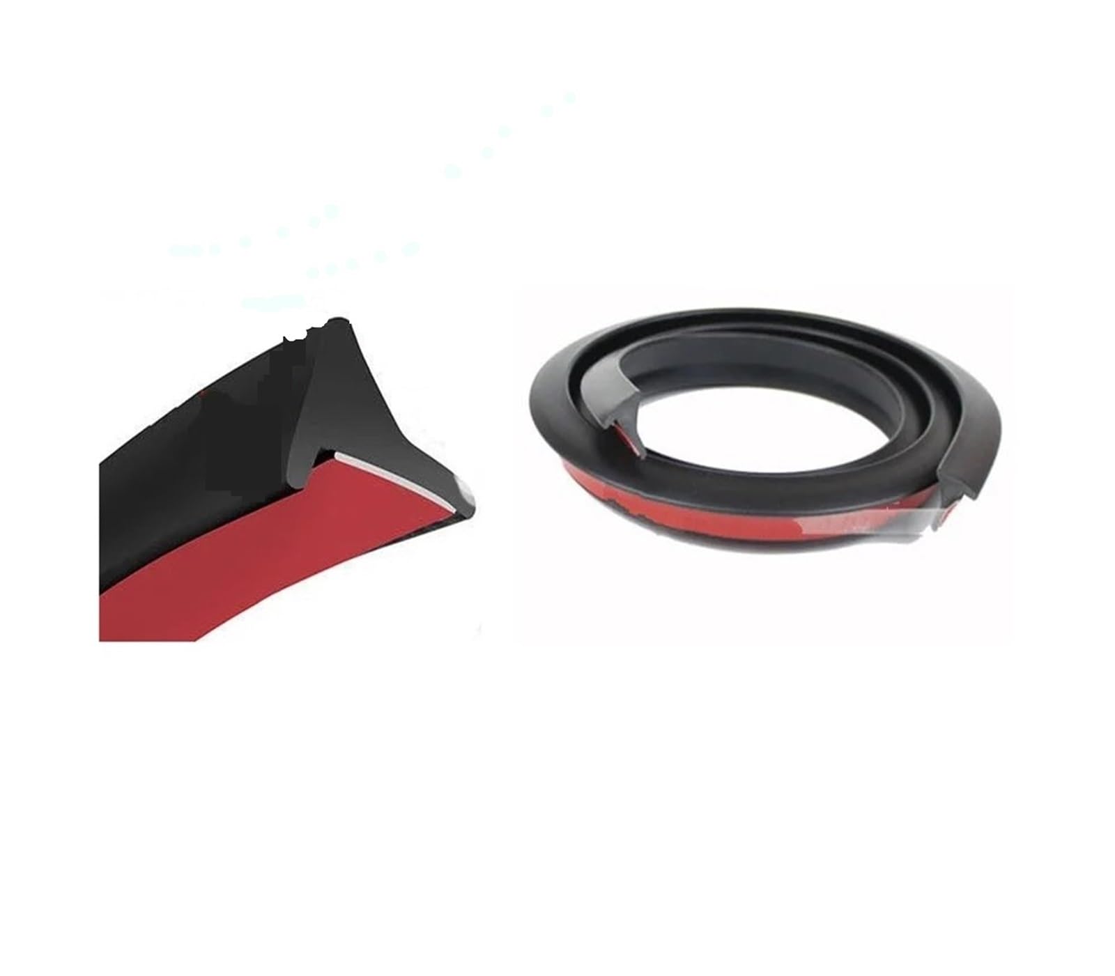 Faldas laterales de puerta de coche carbono 6D divisor de labios a rayas negro 2.2m 5