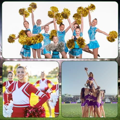 14 Stück Pompons, Pompons Cheerleader, Pompoms Cheerleading, Pom Poms Cheerleading, Cheerleader Pompons, Sportveranstaltungen Tanz Nacht Party Ballspiele Karnevalspartys Verwendet