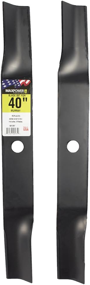 MaxPower 561287B Blade Set for 40" Cut Murray Replaces 91871E701