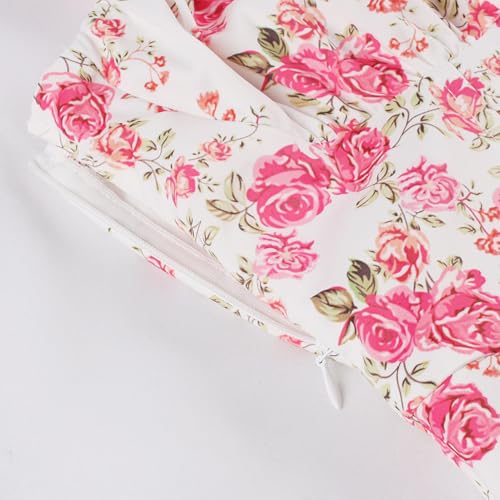 Image of ABEHIK Women Floral Corset Dress Summer Dress 2026 Boho Flowy Slit Lace Up Midi Dresses Going Out A Line Casual Sundress