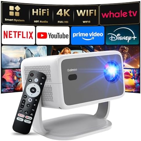 4K Vidéoprojecteur [HiFi Audio/Auto Focus/Support Rotatif à 360°]...