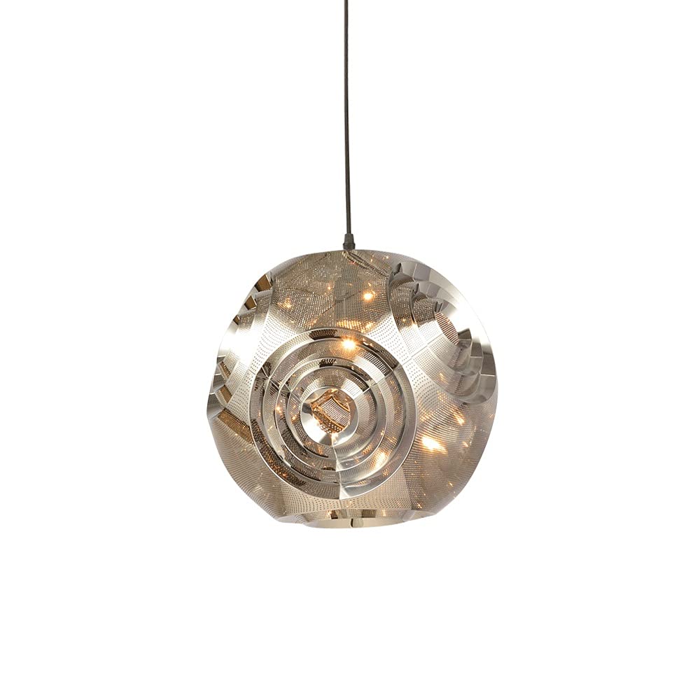 Lustre décoratif d'intérieur en acier inoxydable au fini doré précieux