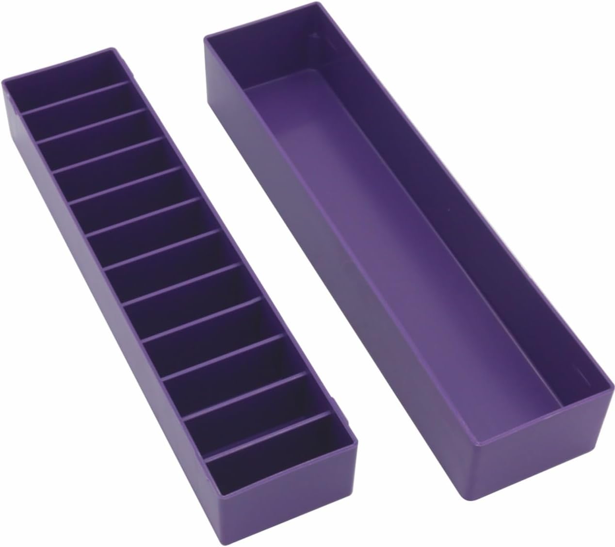 Laube Wide Mini Blade Case Organizer for Clipper Blades - Professional 12 Slot Clipper Blade Caddy - Detachable Snap On Lid- Made in The USA - Purple - 3 Pack
