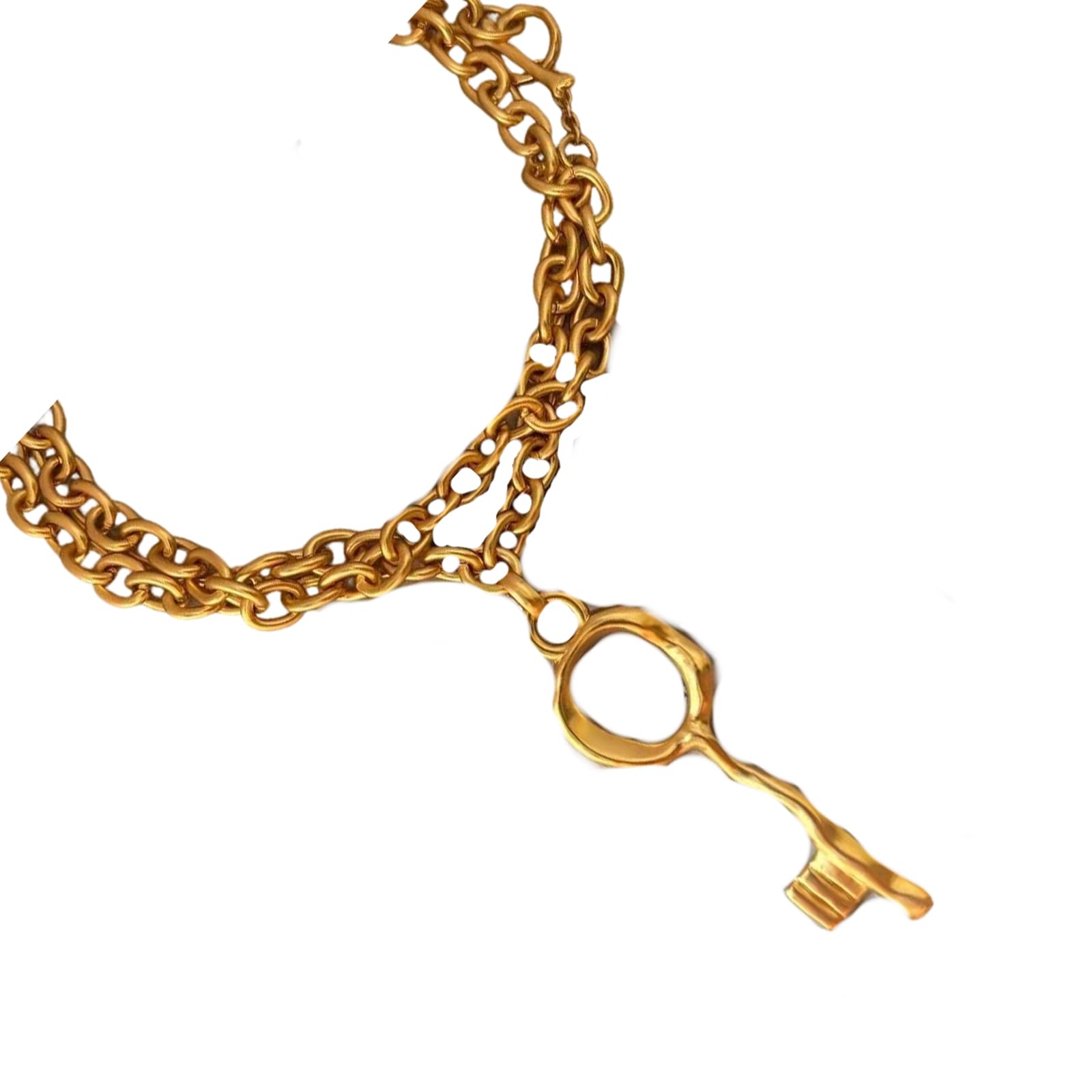 Genérico De pareja francesa símbolo clave amor joyería de cuello unisex regalo para aniversario y celebración de Valentín joyería de amor francés