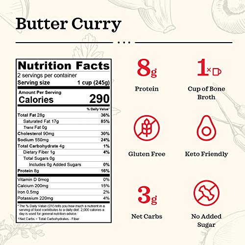 Keto Soup Variety Pack by Kettle and Fire, Pack of 4, Spicy Cauliflower, Butter Curry, Broccoli Cheddar, Mushroom Bisque, Gluten Free, Paleo Friendly, Collagen Soup on the Go, Protein, 16.9 fl oz - Thumbnail 6