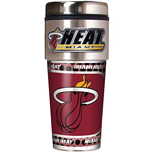 NBA Miami Heat Metallic Travel Tumbler, 16-Ounce