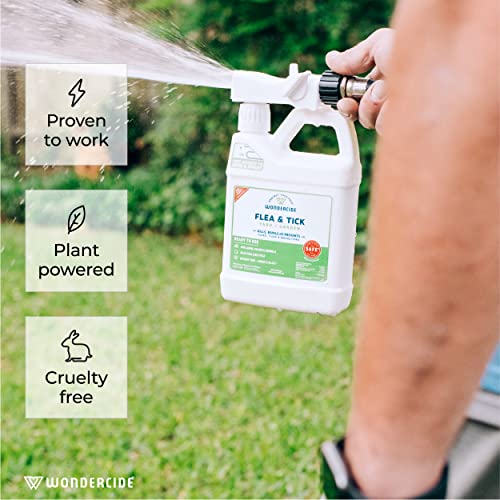 Wondercide - Ready To Use Flea, Tick, And Mosquito Yard Spray With Natural Essential Oils – Mosquito And Insect Killer, Treatment, And Repellent - Plant-Based - Safe Around Pets, Plants, Kids - 32 Oz #TOP1