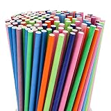 200PCS Multi-Color Biodegradable Paper Straws for Party Supplies,Birthday,Bridal/Baby Shower, Christ