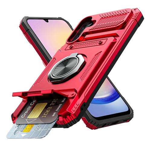 Vofolen for Samsung Galaxy A25 5G Phone Case with Card Holder Store 2 Cards