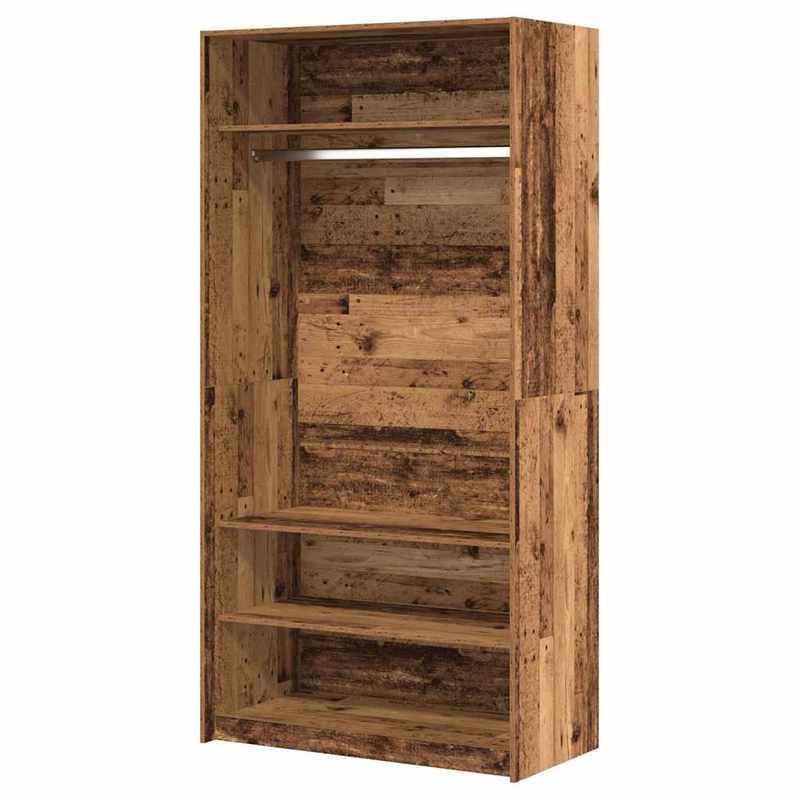 Eleganz Armoire aspect bois vieilli - 100 x 50 x 200 cm - En matériau dérivé du bois - Élégante et peu encombrante pour chambre à coucher et salon -...