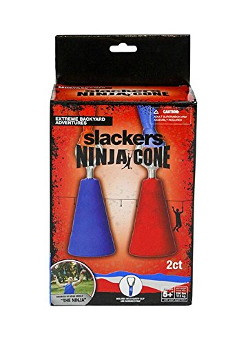 b4Adventure NinjaLine Ninja Cone with Hardware (2 Piece), Red/Blue, 4"