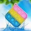 30 Pcs Tie Dye Squeeze Pop Bubble Simple Fidget Sensory Toys, Keychain Wrap Small Pop Bulk Classroom Prizes Relieve Anxiety Stress Toy for Kids Adult