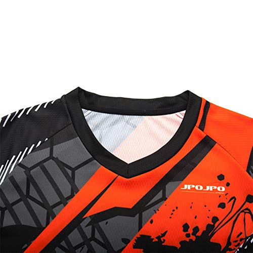 Cycling Jersey Men's Mountain Bike Motocross Jersey Long Sleeve MTB T-Shirt Downhill Tops Sports Racing Blouse Orange XL by Weimostar - Used condition - Image 4
