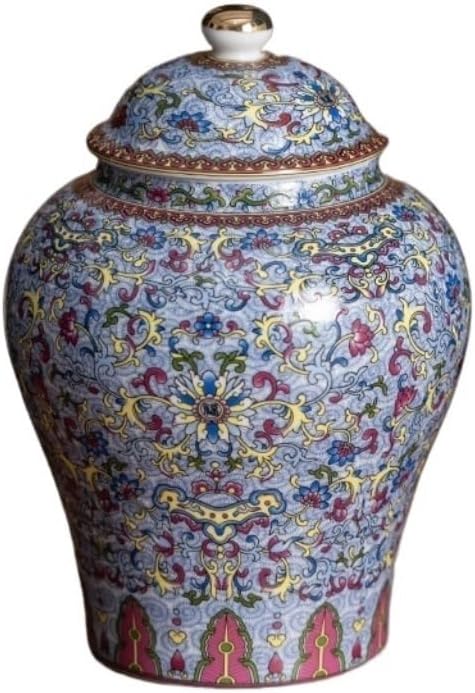SONGCHAO Sugar Jar Blue and White Porcelain Chinese Retro Ceramic Sealed Jar General Loose Tea Storage Container Jar Home Decoration Tea Canister (Color : A-l)