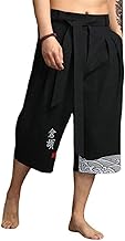 2025 Pantalon Japonais Homme Pantalon Court Taro pour Hommes en Lin Vêtements Traditionnels Japonais avec Cordon de Serrage