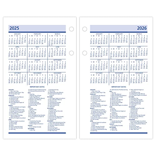 At-A-Glance 2023 Daily Desk Calendar Refill, 3-1/2" X 6", Loose Leaf, Quicknotes (E51750) #TOP6