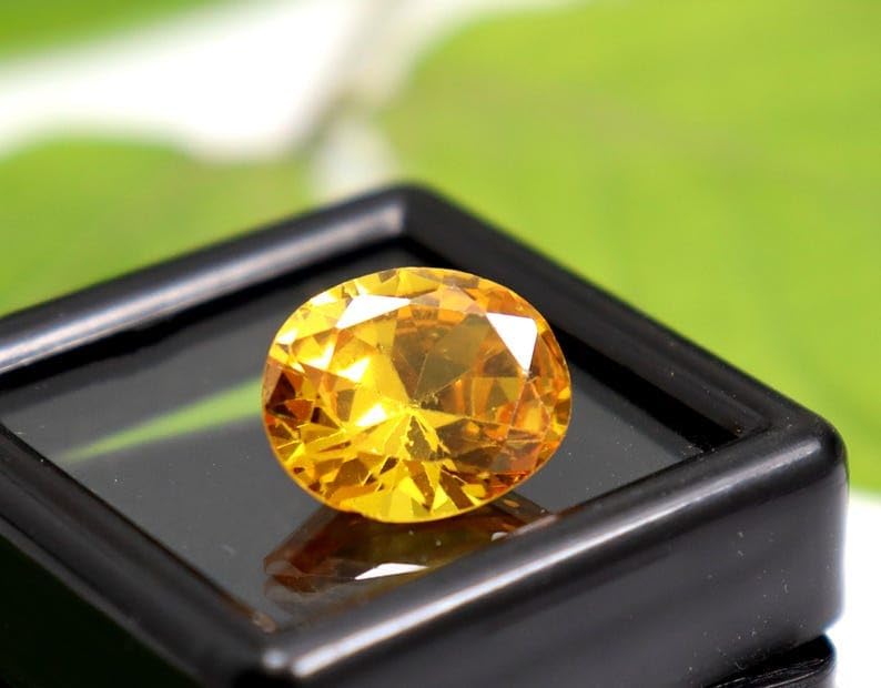 Natural 31.65 Ct Yellow Sapphire Oval Cut Certified Loose Gemstone Ideal for Custom Jewelry Making Rings Necklaces and Earrings Collectible Gem Stone