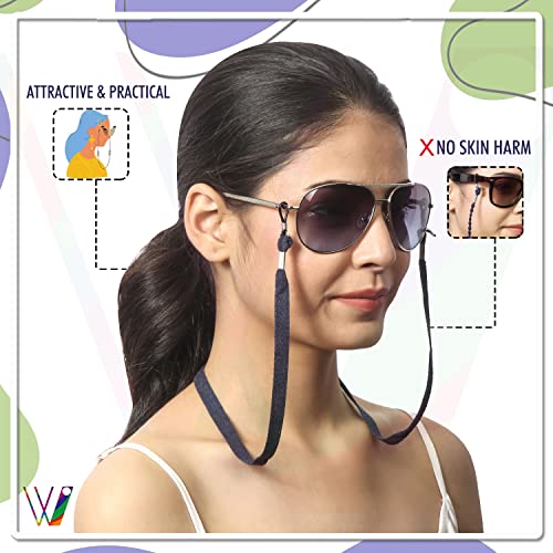 Image of Unisex Spec Holder Hook & Loop Anit Slip Eyewear Lanyard Fabric Strap Chain