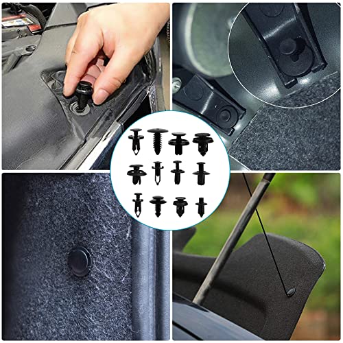 910Pcs Car Push Retainer Clips Plastic Fasteners Removal Kit With 27 Most Popular Size Nylon Plastic Bumper Rivets Door Panel Clips For Toyota Gm Ford Honda Chrysler Blue #TOP4