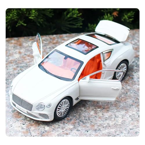 Image of New 1:24 Bentle Continental Diecast Alloy Metal Pull Back Car with Openable Doors Music Sound and Light Vehicle Toy Car for Kids Boys (Green)