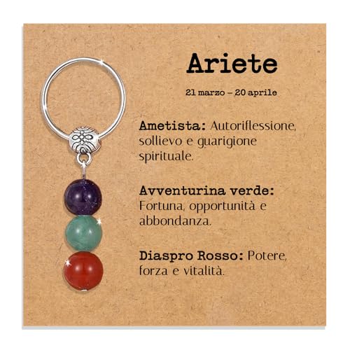 Portachiavi personalizzato con cristalli naturali, idea regalo Se...