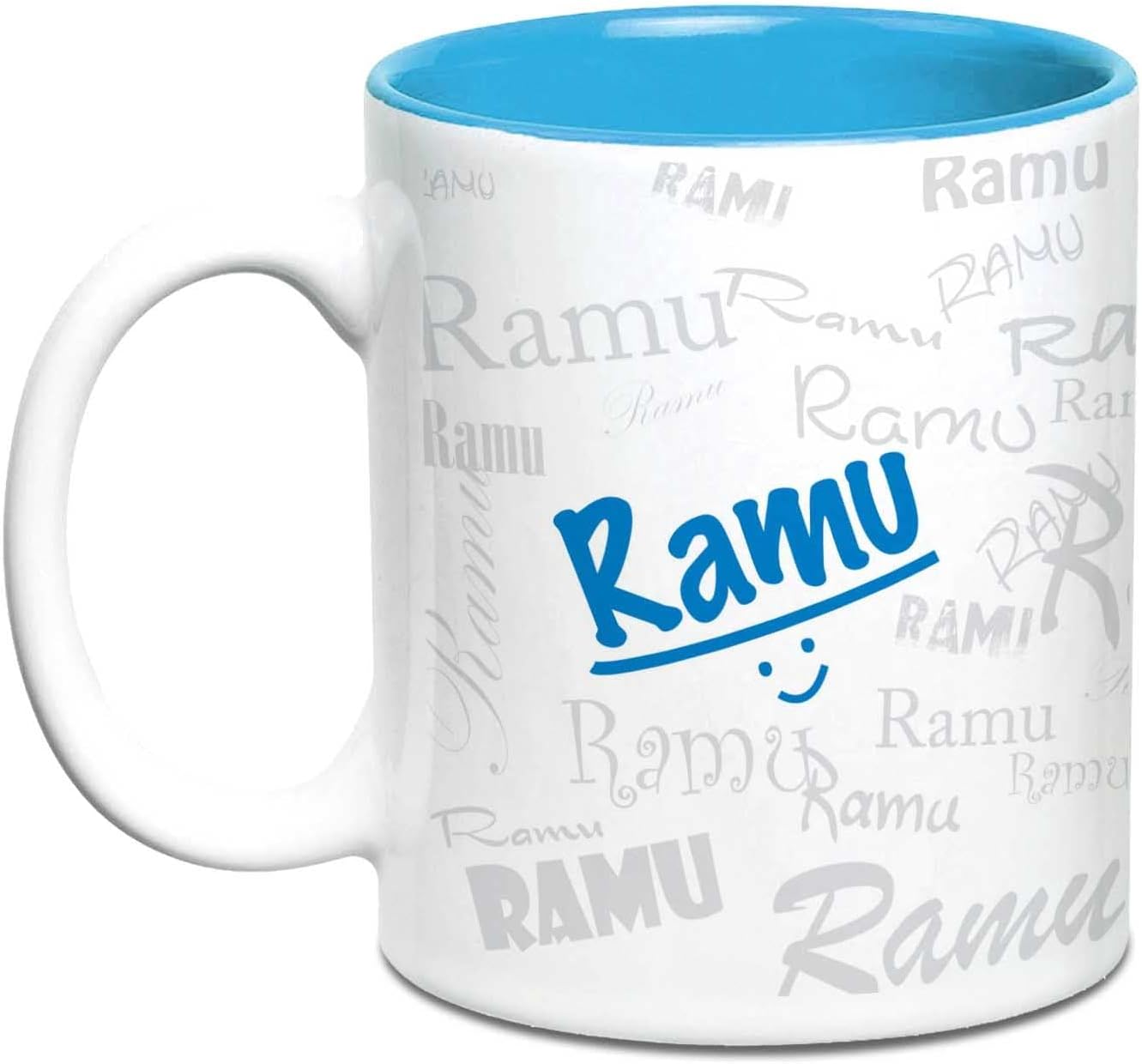 Hot Muggs Me Graffiti Mug - Ramu Personalised Name Ceramic, 315ml, 1 Unit