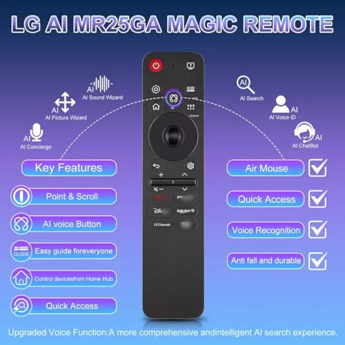 Télécommande MR25GA LG Smart TV pour OLED G5 C5 B5 QNED 2025 - 3