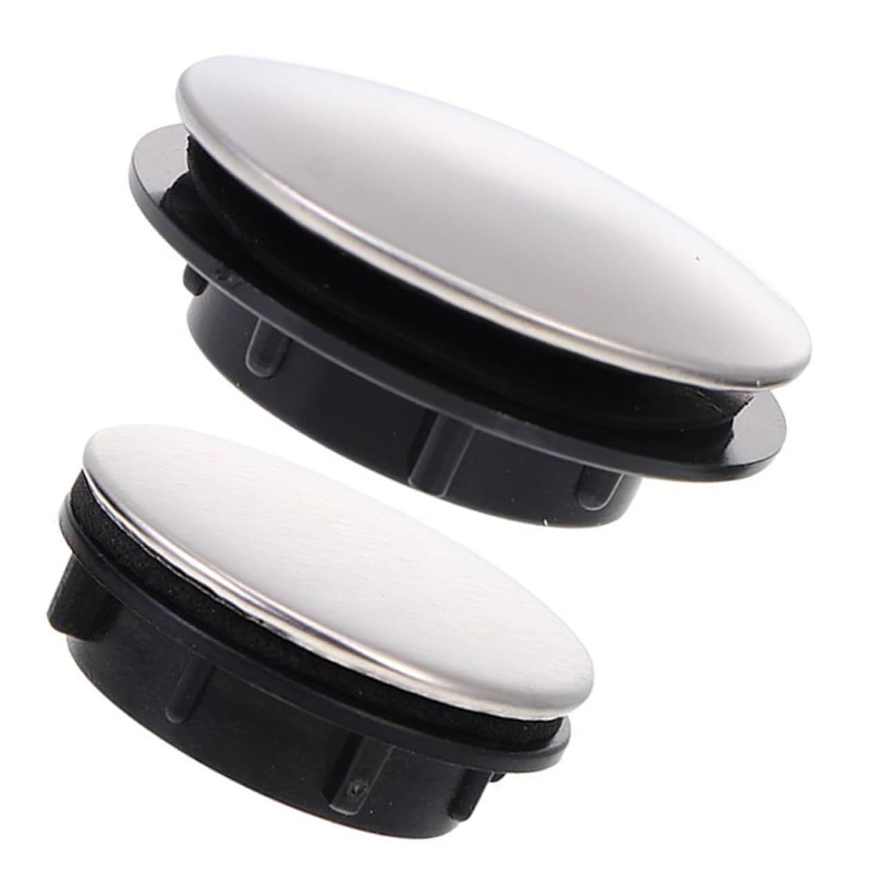 Paquete de 2 tapones decorativos de acero inoxidable para agujeros de fregadero para cocina y baño, fácil de instalar, diseño duradero, perfecto para mejoras del hogar