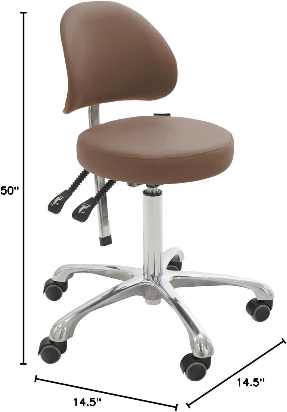 SKINACT Gold Series Esthetician/Medical/Dental Office Stool (Sand)