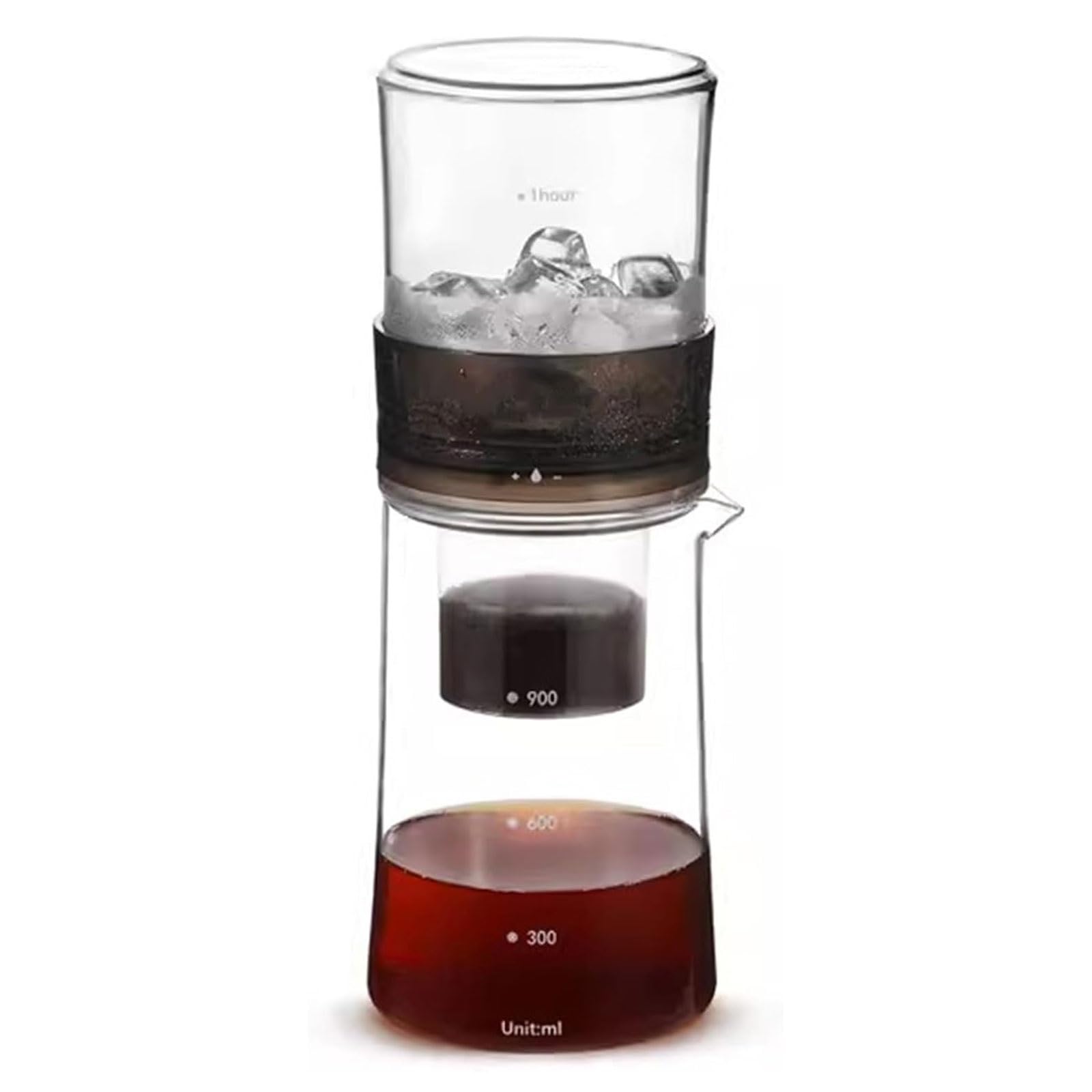 Machine à café goutte à goutte de glace 600ml avec filtre fin 300 mailles pour infusion lente